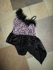 NWT Girls Pink Leopard Kitty Leotard, Halloween Costume, Dance, XS, Cute