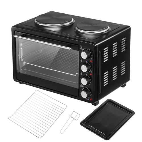 Mini Backofen 36L Umluft Ofen Pizza Tisch Camping Klein mit Kochplatten - Bild 14 von 18