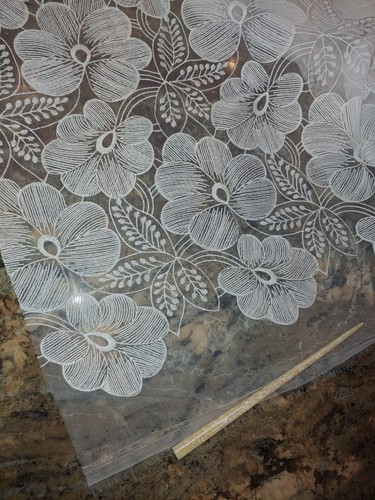 3.88yds Organza Floral White Embroidered Overlay Sheer Wedding Drape Fabric 58"w - Picture 5 of 6