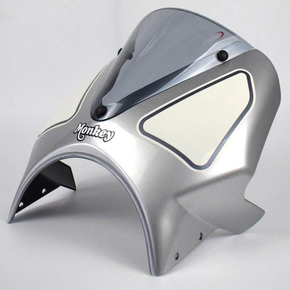 monkey.D.Bridge Pyramid Screen Windshield Delector Silver White Honda Monkey
