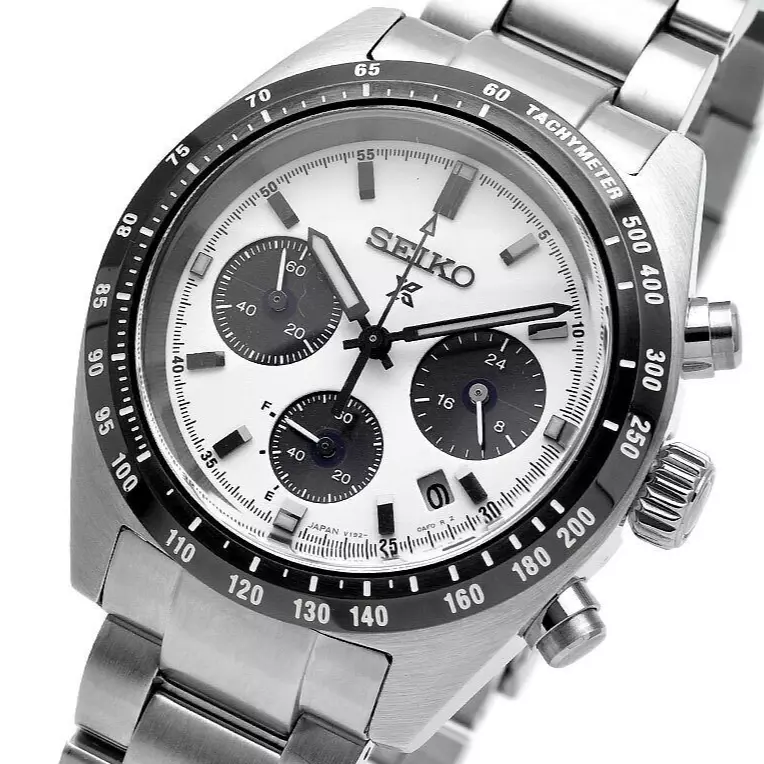 SEIKO PROSPEX SBDL085 SPEEDTIMER Solar Chronograph Watch White