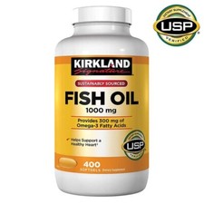 Kirkland Signature Omega-3 Fish Oil 1000 mg 400 ct softgels