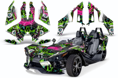 Roadster Graphics Kit Decal For Polaris Slingshot SL 2015-2023 FRENZY GRN