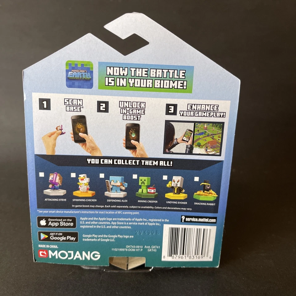 Minecraft Earth Boost Minis Defending Alex & Mining Creeper Figures - Image 2 of 2