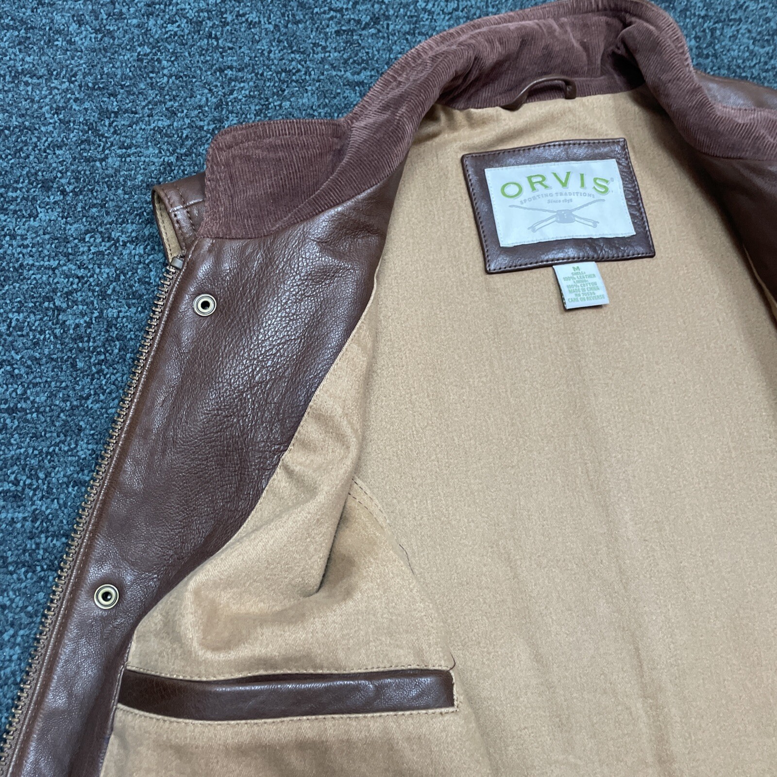 ORVIS Leather Waistcoat. Shooting, Fishing, Country Pursuits. Size Medium image 6