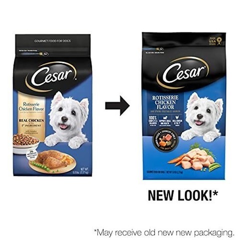 CESAR Rotisserie Chicken with Spring Vegetables Garnish Dry Dog Food for Small B - Picture 2 of 3