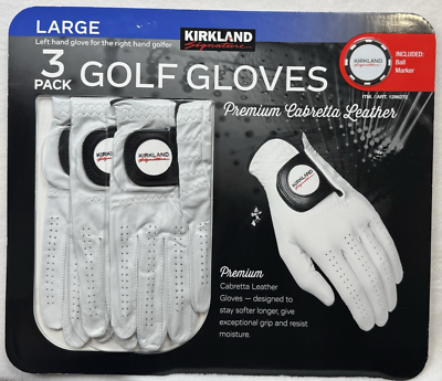 Kirkland Signature Men's Golf Gloves Premium Cabretta Soft Leather
