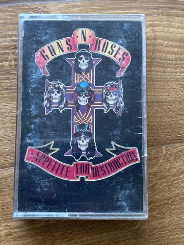 Guns N' Roses Appetite For Destruction Cassette Tape - Case Damage Tested Works