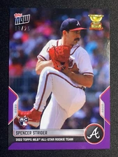 SPENCER STRIDER RC-9 - 2022 MLB TOPPS NOW -  Rookie RC Cup Team Set PURPLE /25
