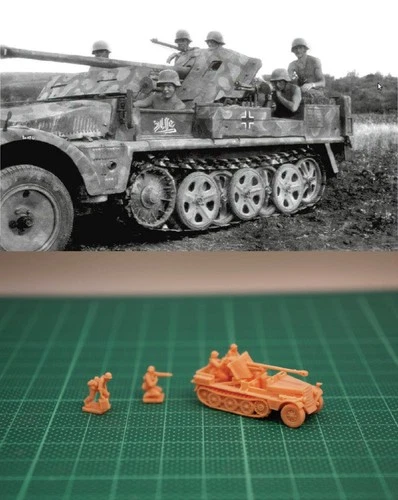 1/144 WWII German Sdkfz10 /w PAK38 & gunners Resin kit (#GER688)