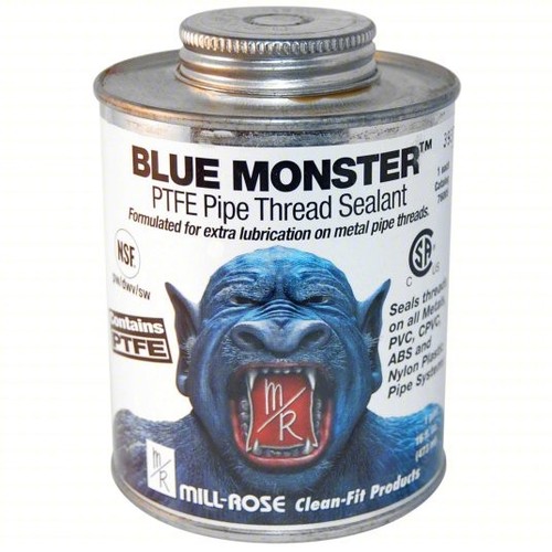 BLUE MONSTER 16 OZ BRUSH-TOP CAN PTFE PIPE THREAD SEALANT-76005-FREE SHIP-BIN 3
