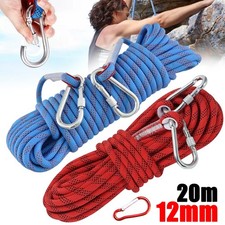 Heavy Duty Rock Tree Climbing Rope Cord 20M Outdoor Safety Rescue Use Emergency