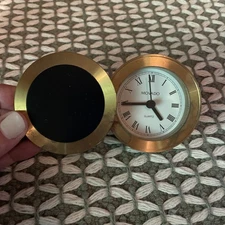 Movado Art Deco Museum Dial Chrome Mini Desk Clock