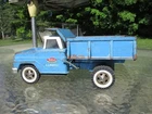 Vintage early 60s Tonka Pressed Steel HYDRAULIC DUMP TRUCK 13" Blue Repair/Parts