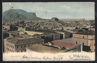 Ansichtskarte Palermo, Panorama mit Bergen 