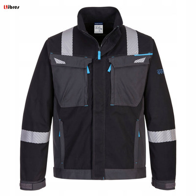 Professionelle, leichte, flammhemmende Arbeitsjacke WX3   Schwarz, Größe L,...