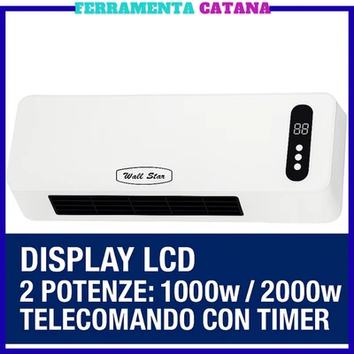 IDEAL STAR termoconvettore a parete elettrico termoventilatore 2000w ceramico da bagno