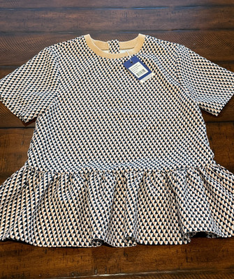 Addison Bay: Mixed Botanist Top Short Sleeve - Tri Geo, Size XS - MSRP $128