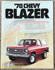 CHEVROLET BLAZER Canadian Sales Brochure For 1978 #Sept 1977 CHEYENNES Custom