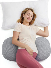 Momcozy Portable Pregnancy Pillow   W Shaped Maternity Support for Side Sleepers