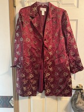 Vintage Victor Costa Occasion Womens Jacket Embroidered Long Sleeve small, lined