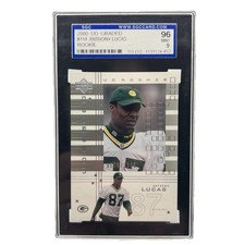 Anthony Lucas 2000 UD Graded 114 Rookie Card /1325 SGC 96 Mint Green Bay Packers. rookie card picture