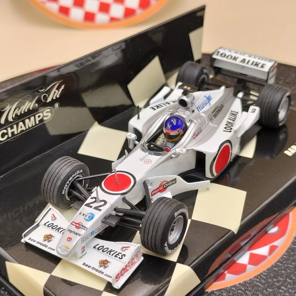 MINICHAMPS 1/43 BAR Honda Jacques Villeneuve #22 LOOK ALIKE 430000022 - Image 2 of 4