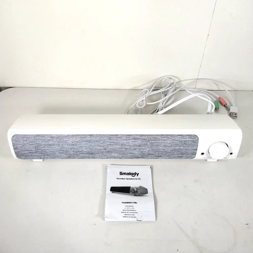 Smalody YXSM9011BL PC Sound Bar 10 Watt USB Powered White Never Used Tested