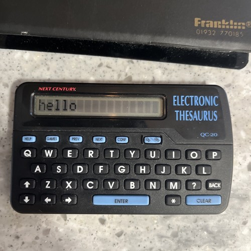 Franklin Next Century Thesaurus & Spellchecker QC-20 - Afbeelding 2 van 9