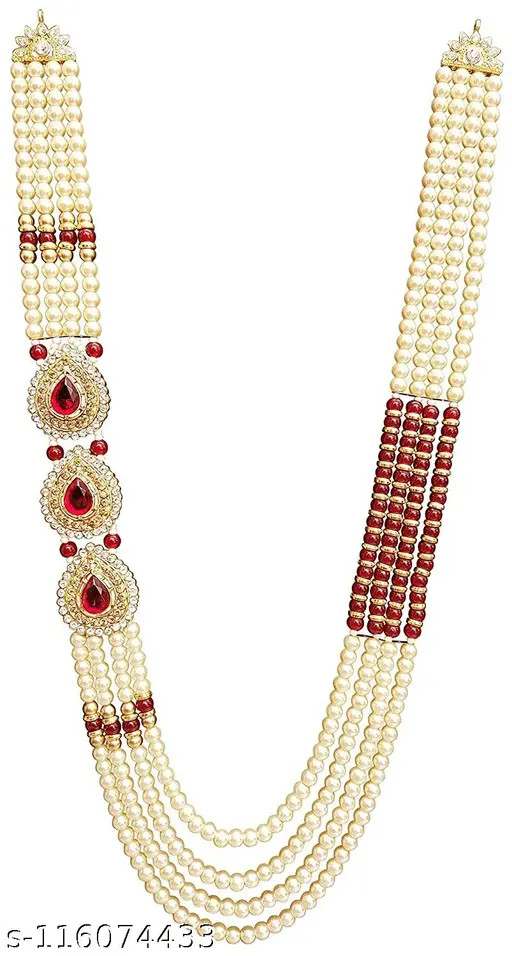 Collana uomo tradizionale per matrimonio collana placcata oro da uomo Sherwani Mala