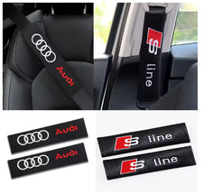 VINTAGE Audi seat belt shoulder pads covers buckle safety cushion pads X2, PAIR