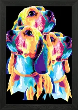 dog wpap pop art Framed Wall Art Poster Canvas Print Picture