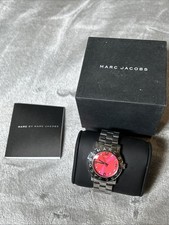 Marc By Marc Jacobs Red Dial Stainless Steel Ladies Amy Watch MBM3302