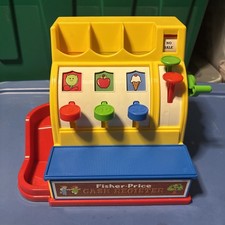 Fisher Price 2015 Cash Register Play Pretend Classics Retro w 2 Coins