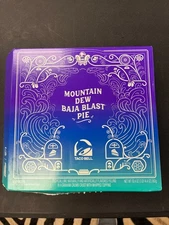 RARE MOUNTAIN DEW BAJA BLAST PIE EMPTY BOX TACO BELL LIMITED EDITION DECOR