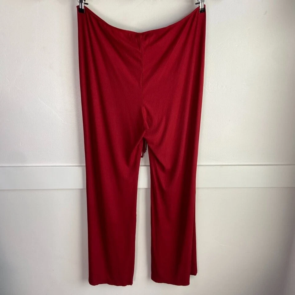 Pantalones acanalados suaves rojos ladrillo talla 4X nuevos sin etiquetas Foto 2 de 4