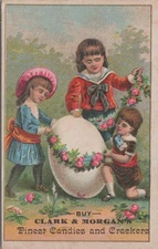 Clark Morgan Candies Crackers Fantasy Children Giant Easter Egg Quincy IL NQV1