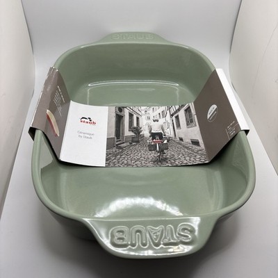 Staub Gratin Rectangular 10  x 7.5'' 1.7 Qt Pistachio Green New