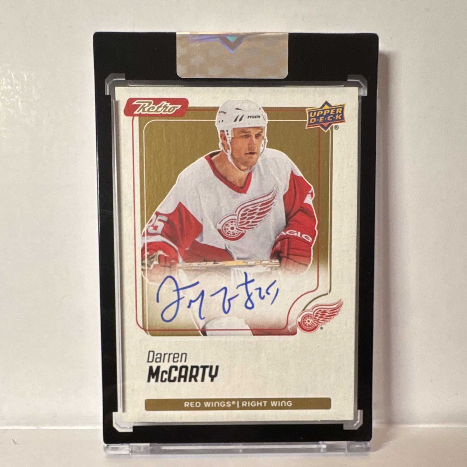 2025-26 Upper Deck Clear Cut Darren McCarty Retro Auto RA-DM Red Wings