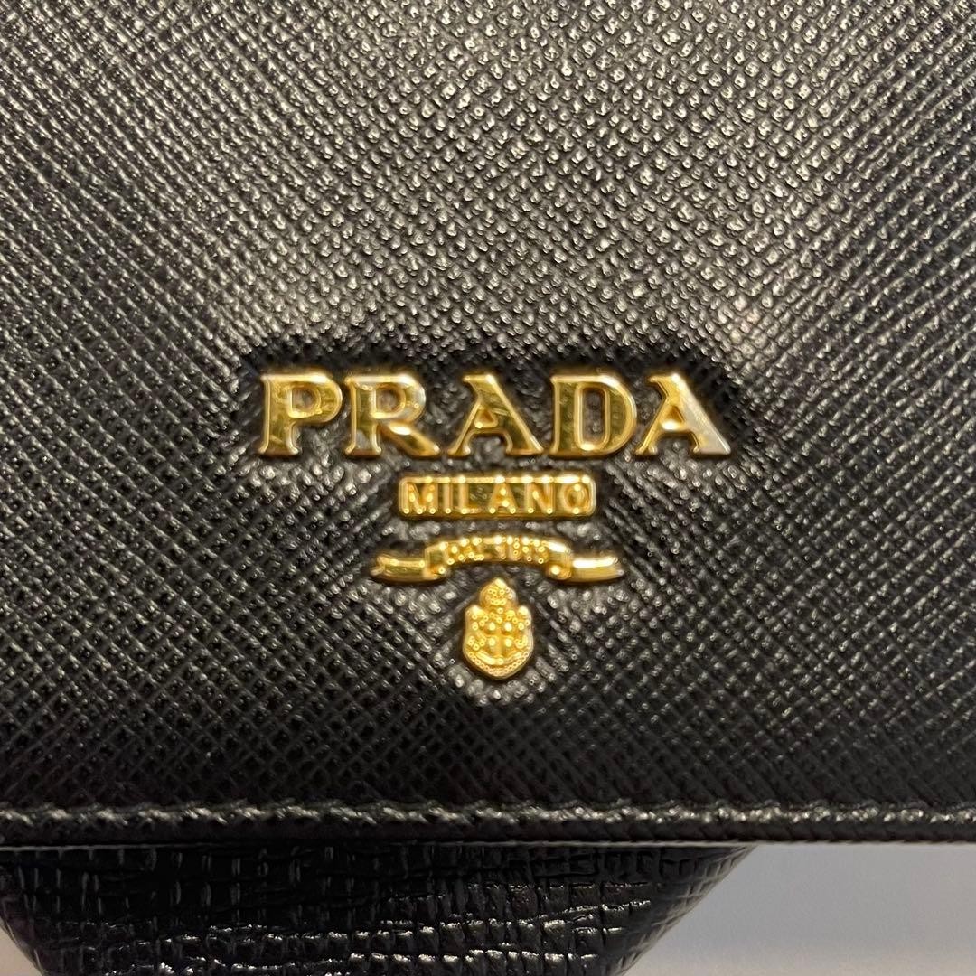 PRADA Saffiano Leather Card Case Black Business Card Holder thumbnail 9