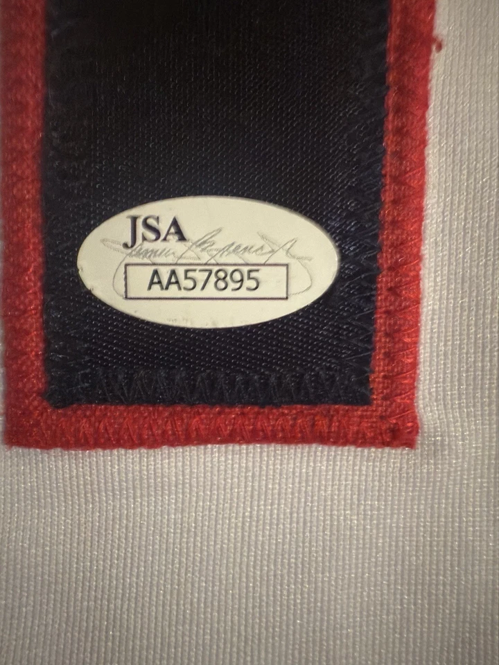 Sandy Alomar Jr. Jersey blanco personalizado con certificación JSA Foto 2 de 4