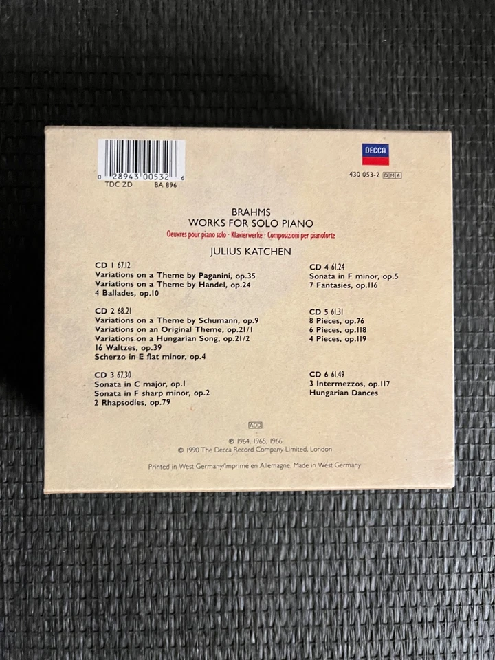 Brahms: Works for Solo Piano - Julius Katchen | CD 💿 1173 - Bild 3 von 4