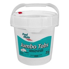 Pool Mate 3" Chlorine Tabs Swimming Pool Sanitizing Chemical - 7 Lbs.