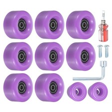 58x32mm Skate Wheels with Bearings Skate Brakes Roller Skate Wheels Set Purple