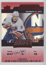 2022 Upper Deck Credentials Debut Ticket Access Red 130/299 Aatu Raty #159 12ll