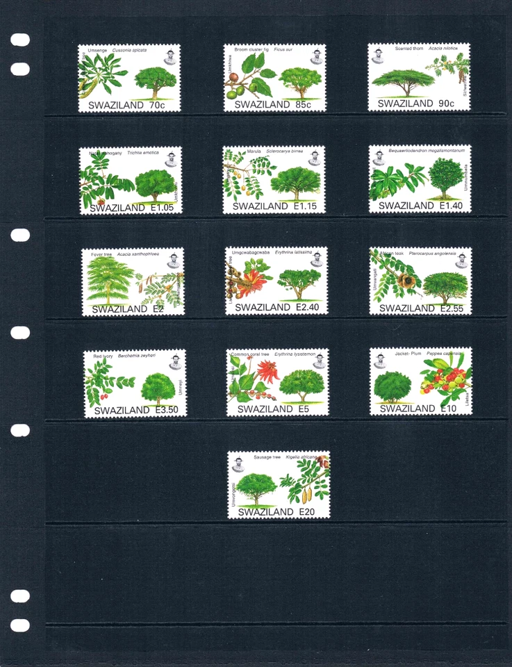 $20.50 Scott Value - 2007 SWAZILAND Trees definitives Africa CV MNH NH UM - Image 2 of 4