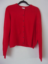 New Ladies H&M Bright Red Knitted Cardigan Size: M