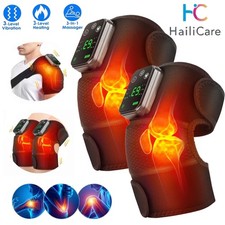 Electric Heated Vibration Knee Joint Brace Therapy Shoulder Massager Pain Relief