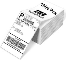 1000 4" x 6" Direct Thermal Shipping Labels for Zebra  Rollo and any Printers