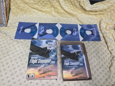 Microsoft Flight Simulator 2004 A Century of Flight PC CD-ROM 4 Disc and Manual